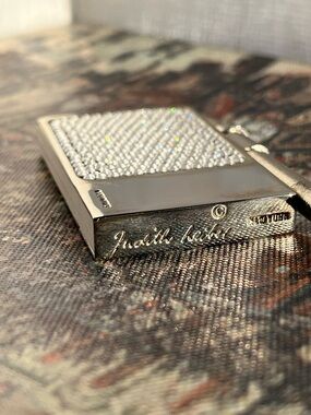 Judith Leiber Silver 🩶 Minaudière💫 Notebook, Swarovski Crystals 
VINTAGE NWOT
